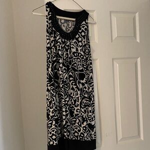 Apt. 9 Black and White Floral Mini Dress